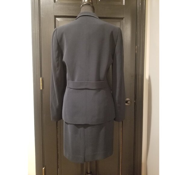 Navy Blue Skirt & Blazer Suit - Picture 3 of 5